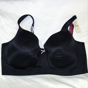 Cacique Black Bra with Pink Bow